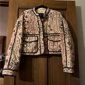 7 For All Mankind Quilted Crop Jacket